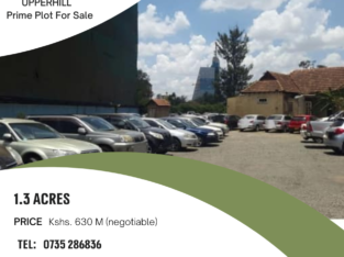 Vacant 1.3 Acre Plot for Sale in UpperHill Nairobi apartments in nairobi Apartments in Nairobi, furnished, Kilimani, Affordable houses 1 Acre 1 313x234